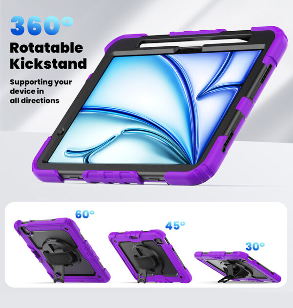 iPad 10.9 10th Gen Survivor Case with Hand Strap - Purple - Image 4