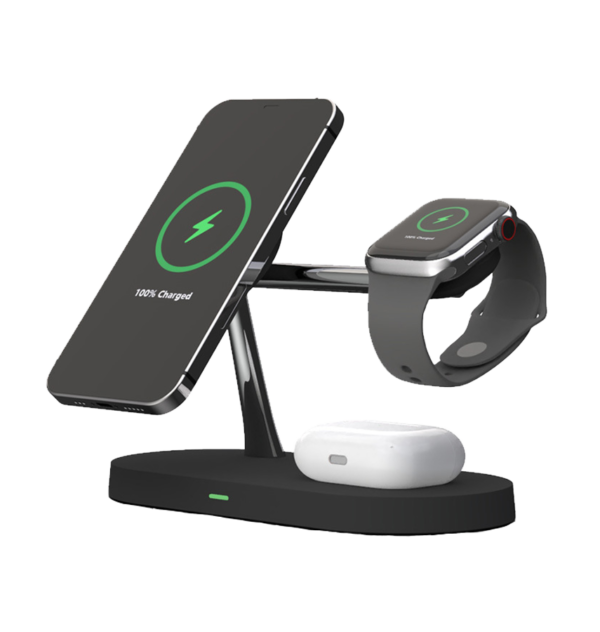 MVR 4 in 1 Multi-Device Wireless Charger DC-3B - Black - Image 3