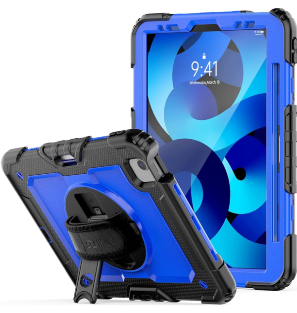 iPad 10.9 10th Gen Survivor Case with Hand Strap - Dark Blue