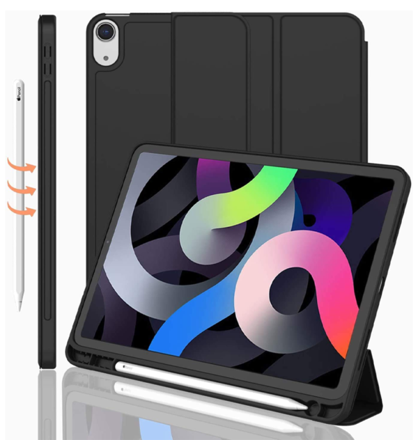 iPad Air 11 6th Gen Canvas Smart Case with Pen Slot - Black