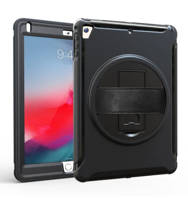 iPad Air/Air 2/9.7 Survivor Case with Hand Strap - Black