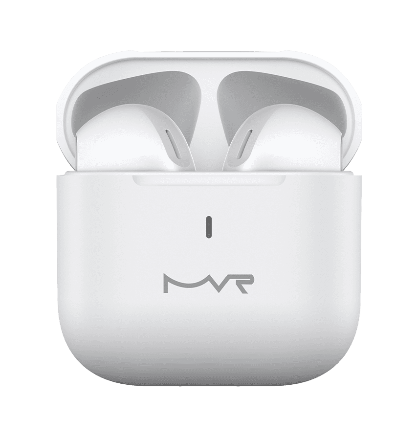 White Airpods MVR