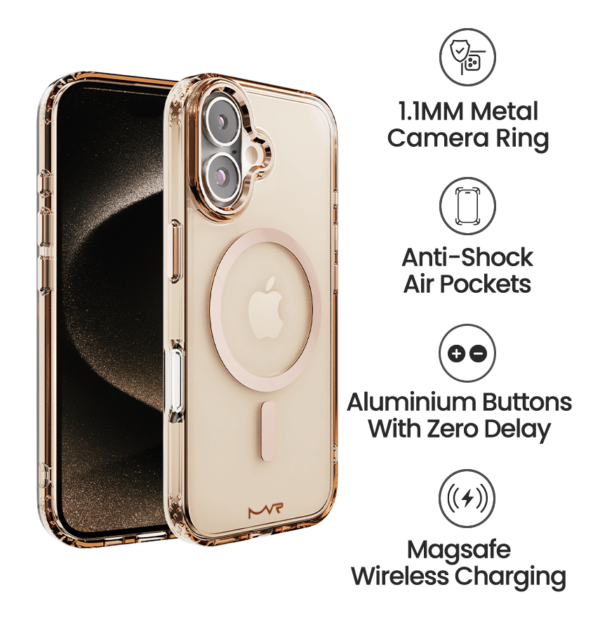 iPhone 16 MVR Impact IMD Back Cover - Rose Gold - Image 5