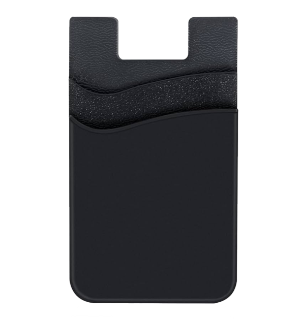 Silicone Pocket Card Holder - Black