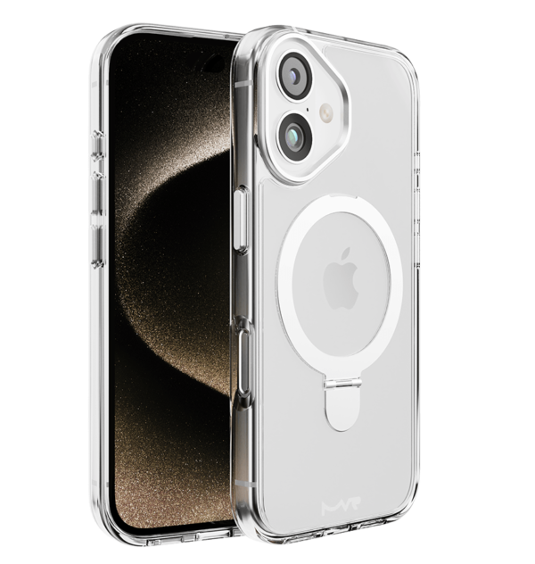 iPhone 16 MVR Stellar Stand Back Cover - Silver - Image 5