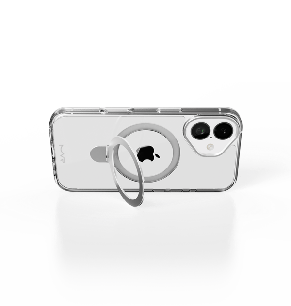 iPhone 16 MVR Stellar Stand Back Cover - Silver - Image 2